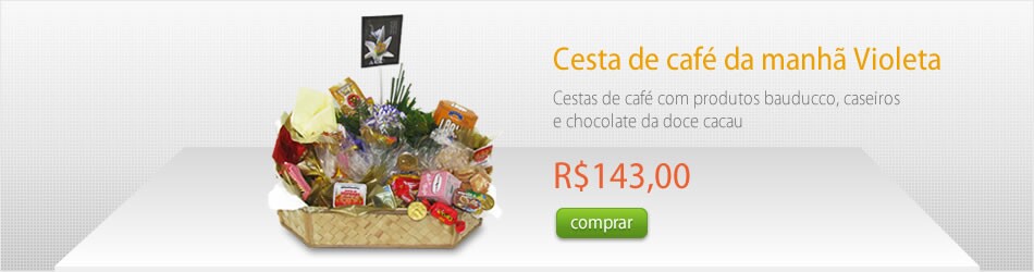 Cesta de Café da Manhã com Violeta