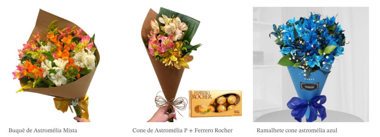 buques de flores astromelia