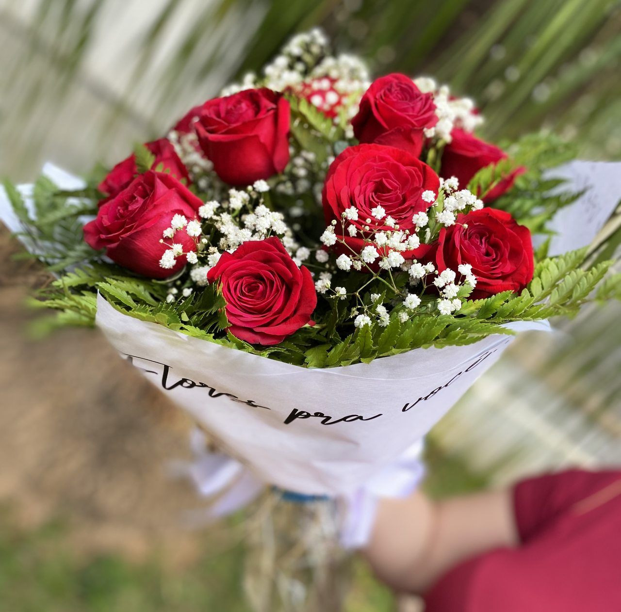 Buquê 12 rosas vermelhas - Flores para você 