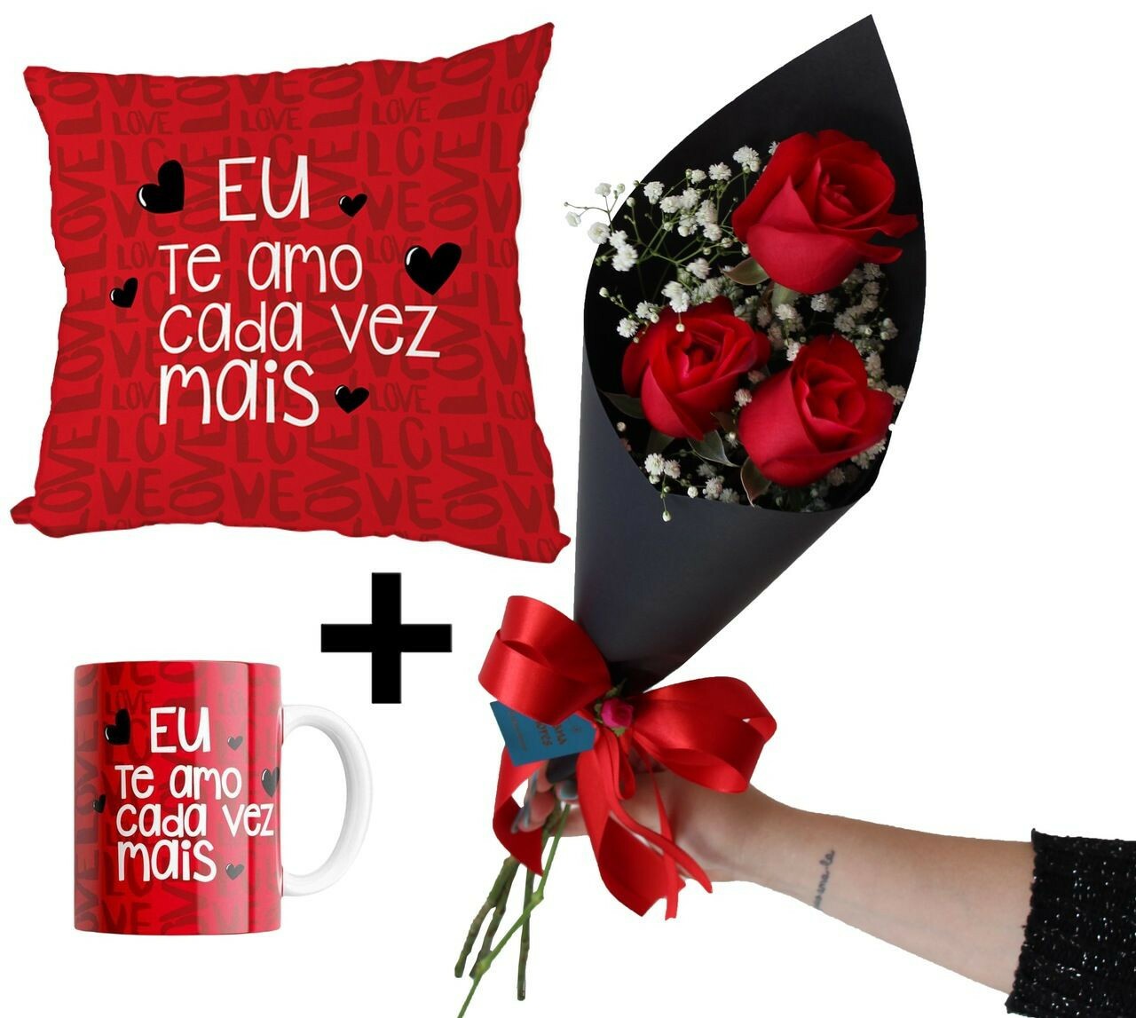 Kit Eu Te Amo Cada Vez Mais Ikebana Flores