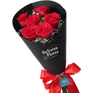 Buquê Rosas vermelhas c/ 6