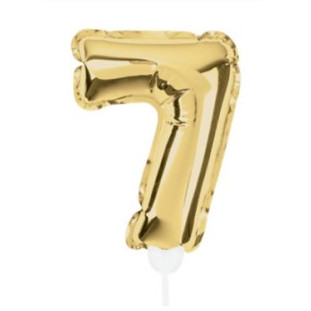 balão dourado formato número sete