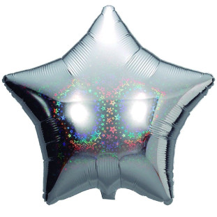 Balão Metalizado Estrela Holográfico  - Complemento