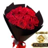 Buquê Rubi com Rosas Vermelhas Colombianas 