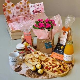 Cesta Radiante de Kalandiva Dia das Mães - Café da Manhã Completo