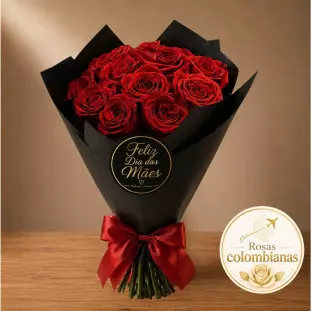 Buquê Rubi de Rosas Colombianas - Edição Mãe