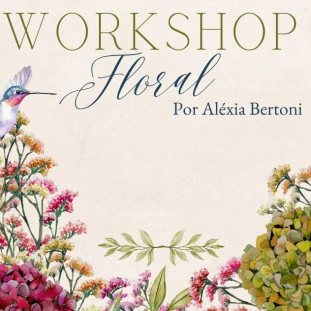 flyer de workshop de flores