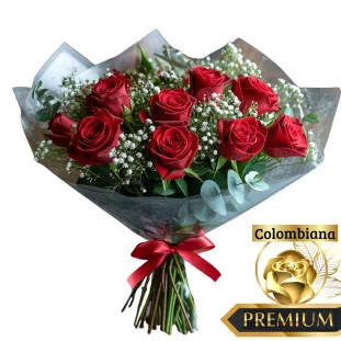 Buquê de Rosas vermelhas c/12