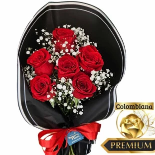 Buquê Rosas Colombianas c/6