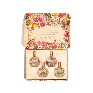 Caixa de Kit Best Sellers Aromatizadores Dani Fernandes 25ml com quatro fragrâncias em edição especial - Flor de Figo, Romã, Tênue e Verbena Limão Siciliano