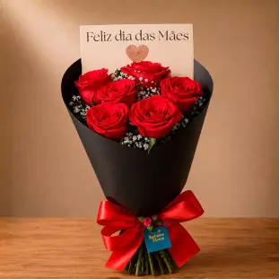Cone 6 Rosas Importadas vermelhas - Mães!