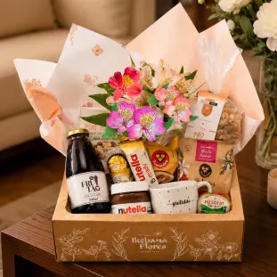 Cesta Delicadeza - Café & Presente Kalandiva