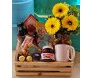 cesta de café da manhâ com flores para BH