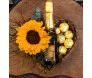 Arranjo de girassol com chocolates - Entrega em BH