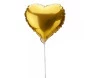 balão metalizado dourado em formato de coração 