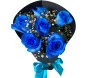 Buquê de 6 rosas azuis