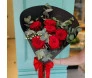 buquê de flores de luxo com rosas vermelhas colombianas