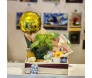 Cesta de Dia dos Pais com balão metalizado, manjericão e itens gourmet em uma apresentação elegante sobre uma mesa
