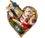 Cesta de coração com chocolates, Nutella, cerveja Heineken e urso de pelúcia, perfeita para presentes