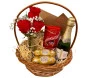 cesta com chocolates ferrero rocher e lindt e chandon