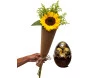 cone girassol + chocolate fererro rocher