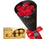 rosas vermelhas com chocolate