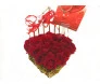 Coração cromado de rosas