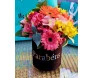 box parabéns com flores