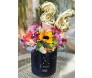 Presente de aniversário com flores