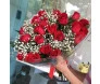 Buquê de 24 rosas vermelhas