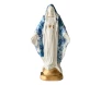 Imagem de Nossa Senhora das Graças com manto floral azul e detalhes dourados - 23cm