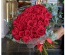Buquê de 50 rosas vermelhas