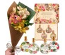 kit de aromatizadores dani fernandes com buquê de astromélias pequenas
