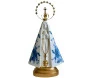 Imagem Nossa Senhora Aparecida 20cm com manto azul floral e coroa resplendor dourado