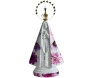 Imagem Nossa Senhora Aparecida 20cm com coroa resplendor e manto lilás floral