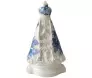 Imagem Nossa Senhora Aparecida infantil 15 cm com manto floral azul em gesso