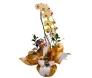 Arranjo de orquídea phalaenopsis dourada em embalagem dourada, Orquídea Harmonia Dourada, disponível em Ikebana Flores com entrega rápida em Belo Horizonte