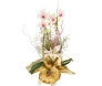 orquidea phalaenopsis branca duas hastes com decoracao natalina embalagem dourada ikebana flores