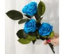Ramalhete de três Rosas Preservadas Azuis