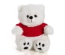 urso polar de pelucia com camisa vermelha
