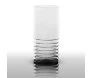 Vaso de vidro transparente com design ondulado na base, estilo Marrocos M