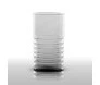 Vaso de vidro transparente com design ondulado na base, estilo Marrocos P