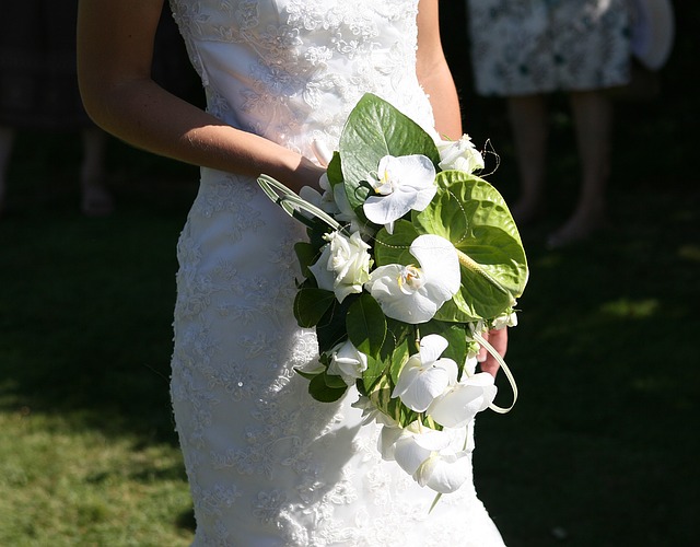 Buquês de orquídeas para cerimônia de casamento